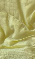 Ткань для шитья. Лён с эффектом мятости "лимонный” арт. 1603КР | Ellie Fabrics