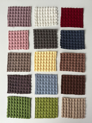 Ткань вафля хлопок "красное дерево" арт. 896 клетка 12*12, ширина 150 см | Ellie Fabrics